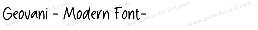 Geovani - Modern Font字体转换